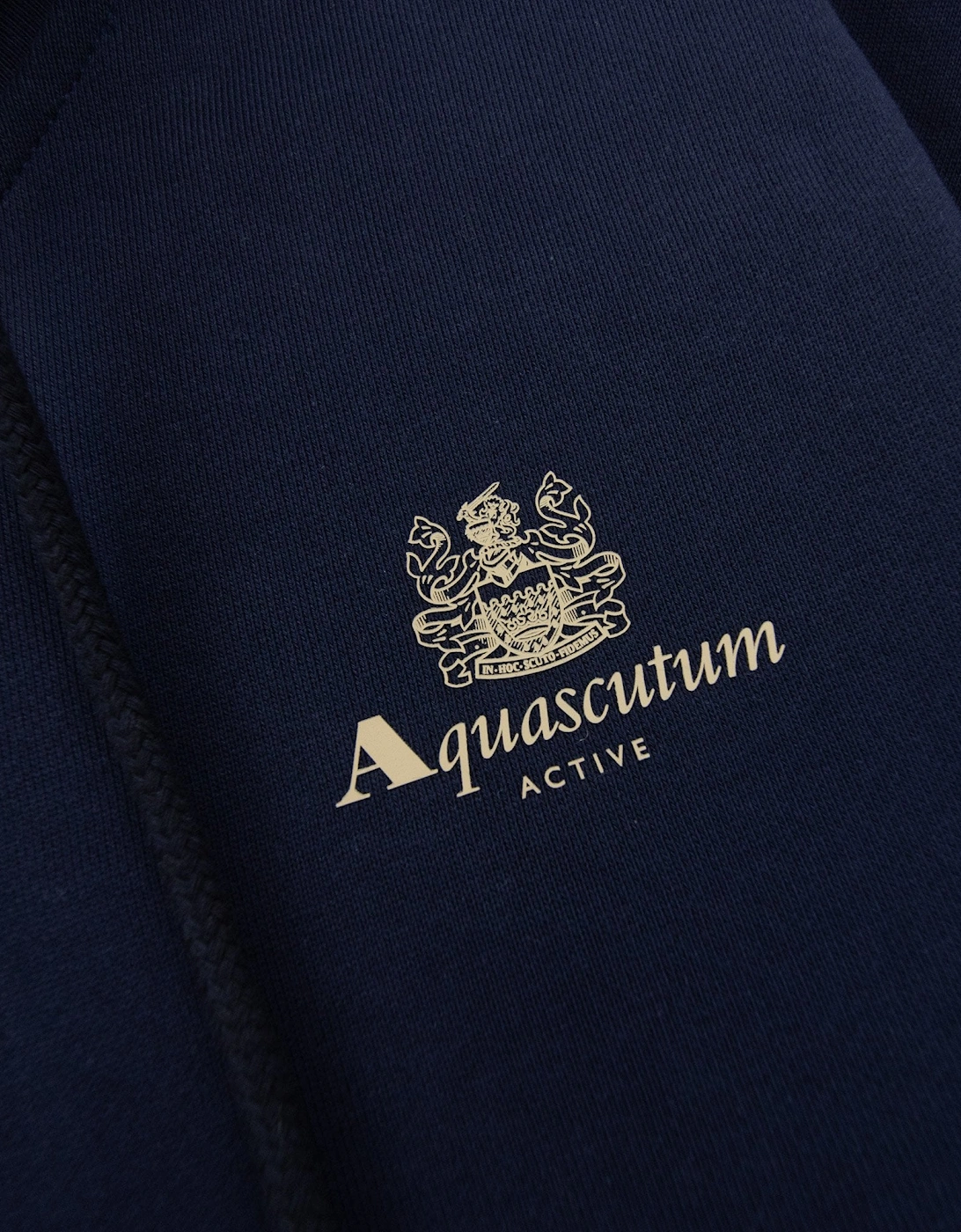 Aquascutum Small Logo Full Zipped Hoodie Navy 11