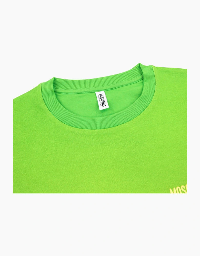 Moschino Underwear Pocket Tape Logo Sweatshirt Green/yellow