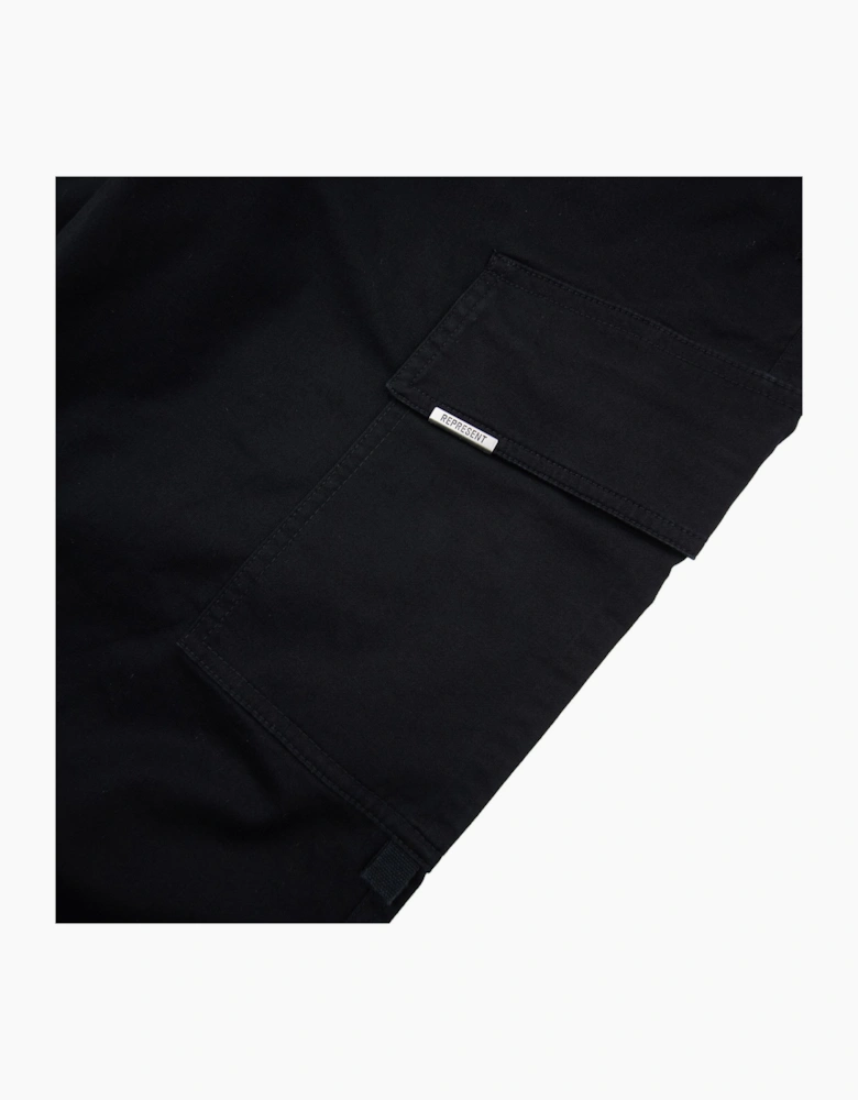 Represent Cuffed Cargo Pants Black