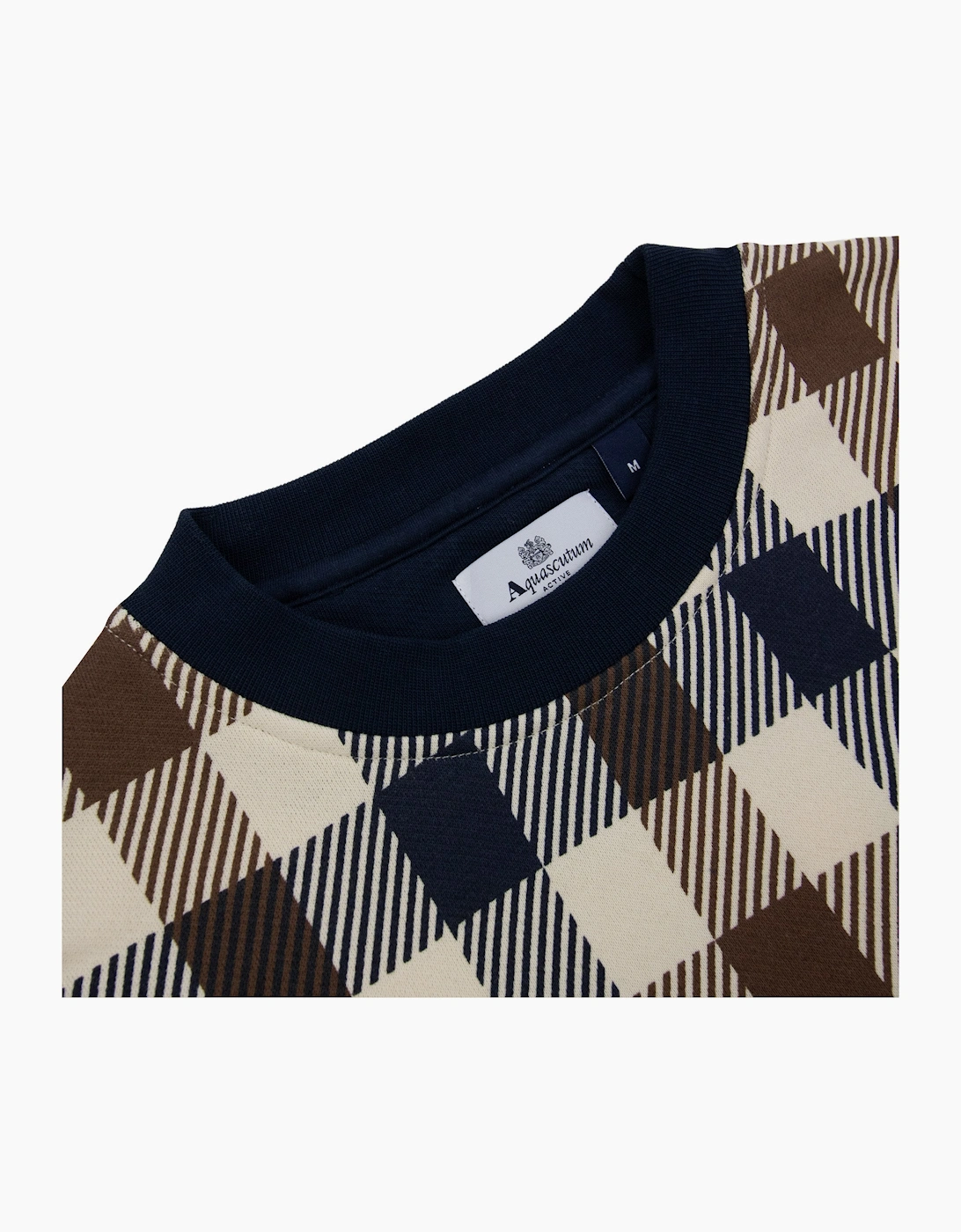 Aquascutum Iconic Pocket Fleece Sweatshirt Macro Club Check 30