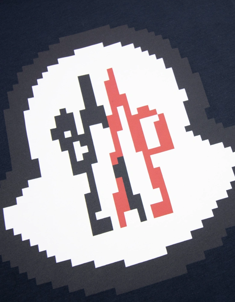 Moncler Junior Logo Motive T Shirt Navy 778