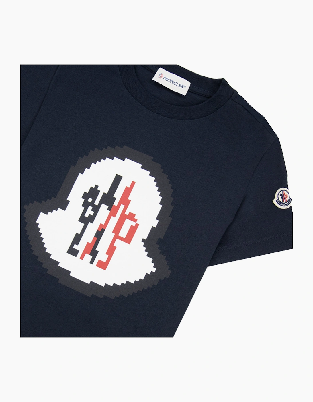 Moncler Junior Logo Motive T Shirt Navy 778