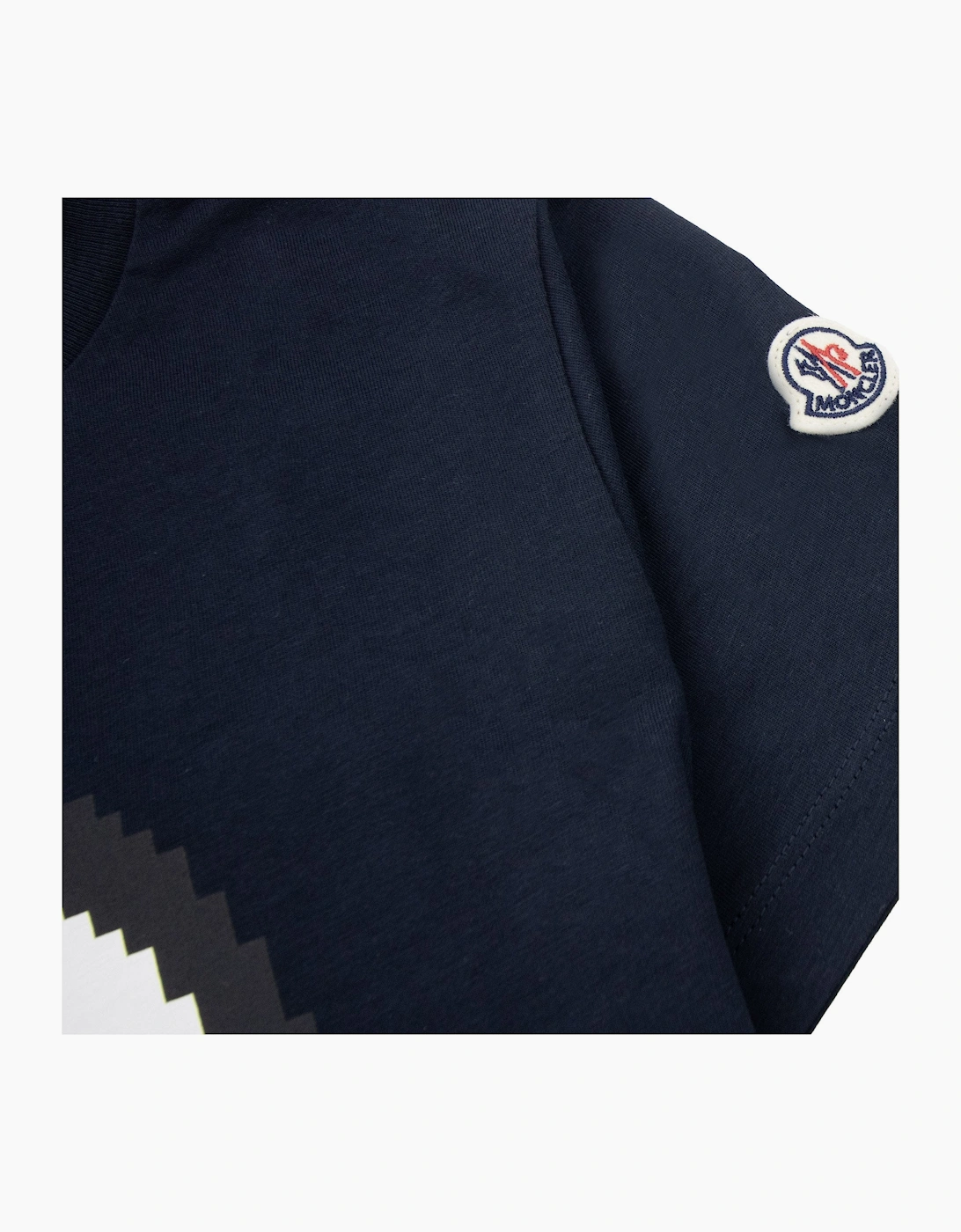 Moncler Junior Logo Motive T Shirt Navy 778