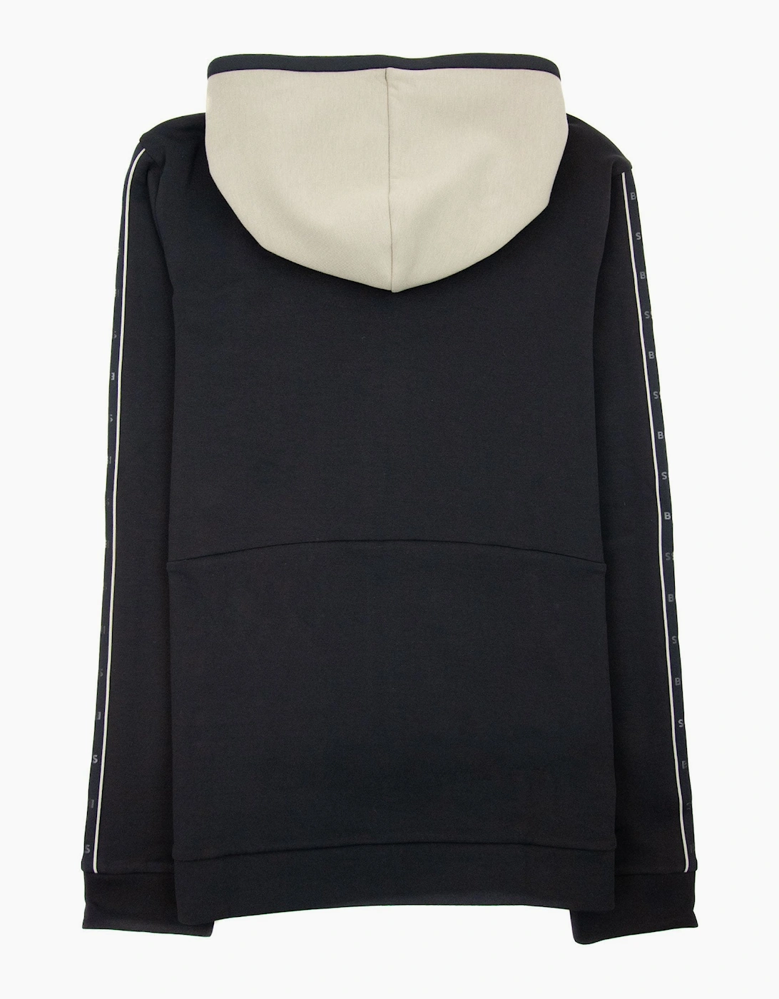 Hugo Boss Saggy 1 Arm Stripe Logo Zip Up Hoodie Black 001