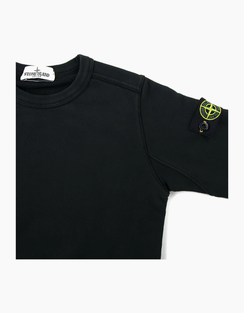 Stone Island Junior 60940 Crewneck Core Sweatshirt Black V0029
