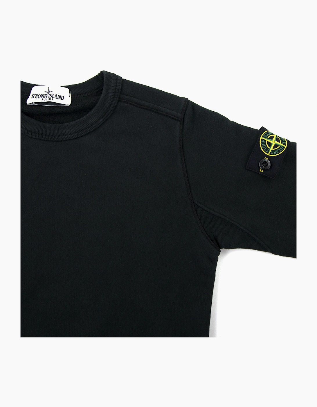 Stone Island Junior 60940 Crewneck Core Sweatshirt Black V0029