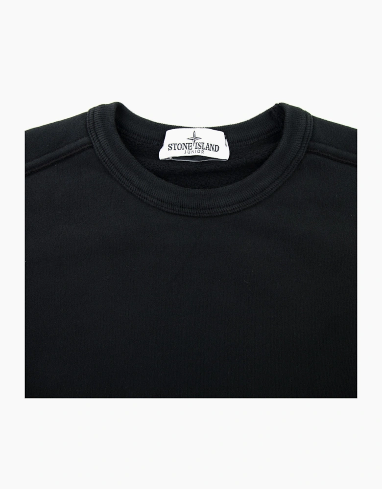 Stone Island Junior 60940 Crewneck Core Sweatshirt Black V0029