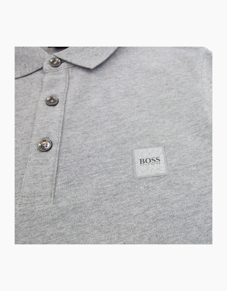 Hugo Boss Passerby L/s Patch Logo Polo Light Grey