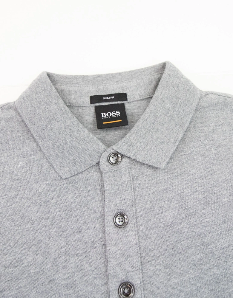 Hugo Boss Passerby L/s Patch Logo Polo Light Grey
