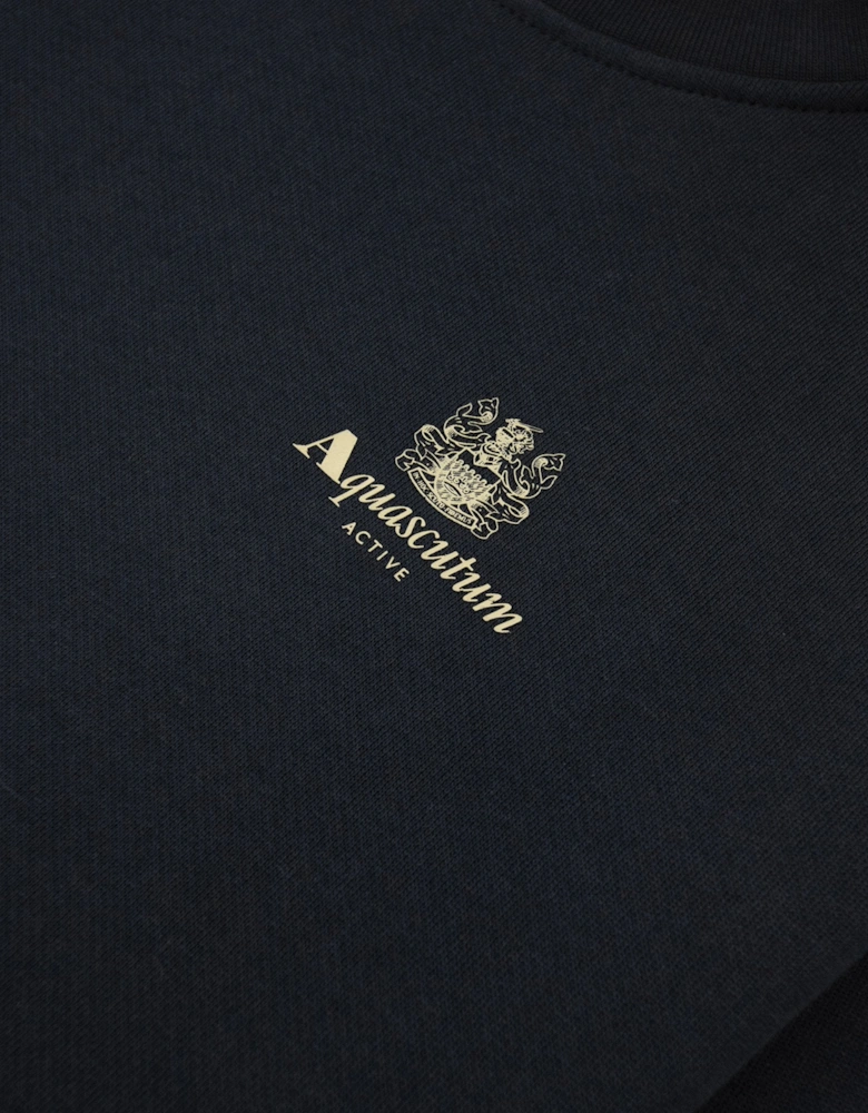Aquascutum Cc Shoulder Crewneck Fleece Black 16