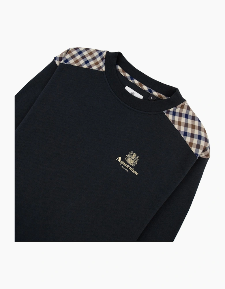 Aquascutum Cc Shoulder Crewneck Fleece Black 16