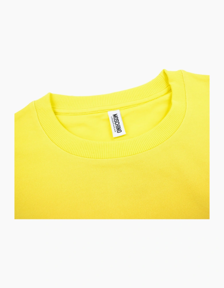 Moschino Underwear Pocket Tape Logo Sweatshirt Yellow/red