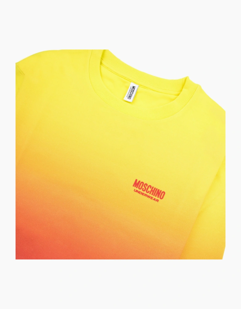 Moschino Underwear Pocket Tape Logo Sweatshirt Yellow/red
