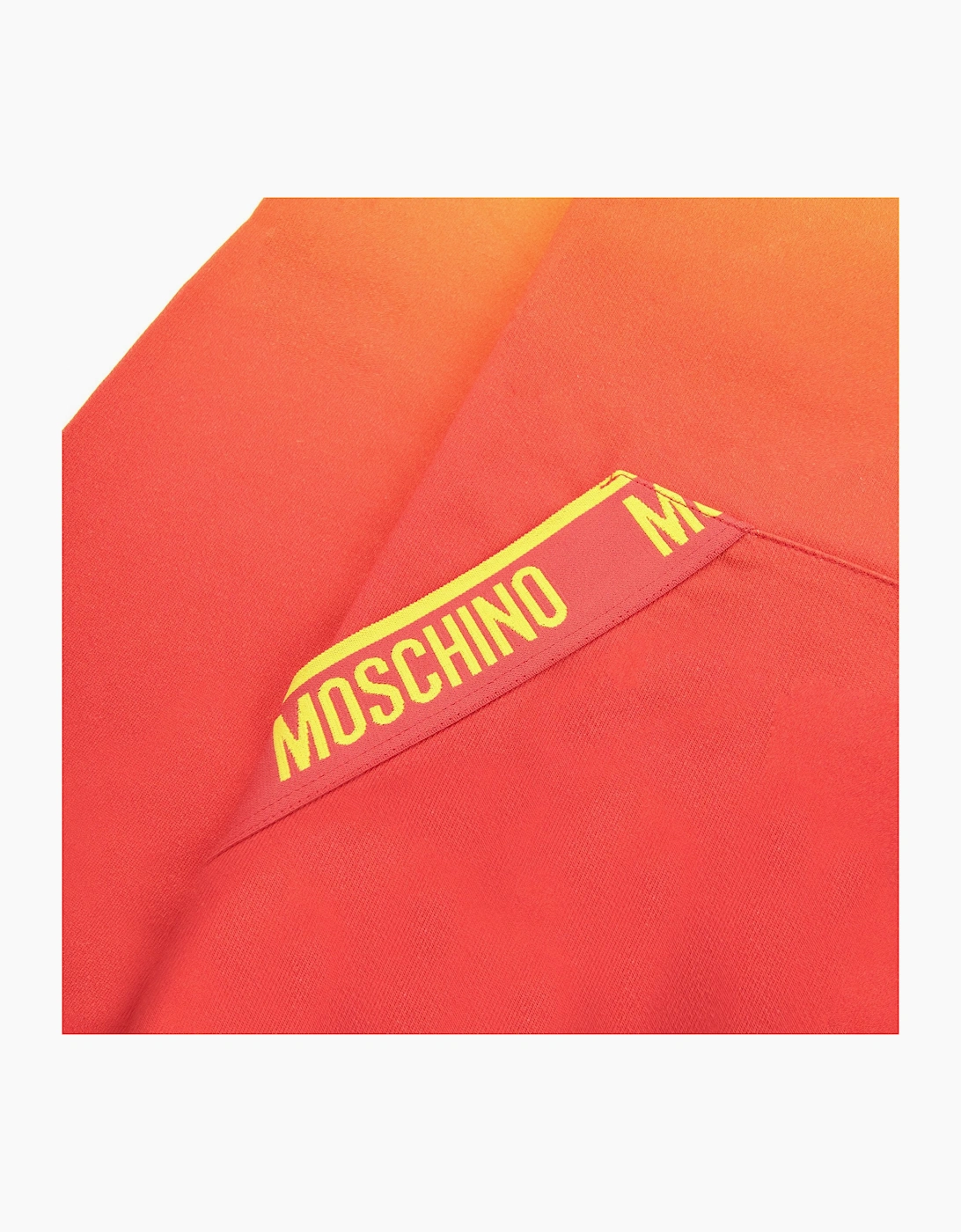 Moschino Underwear Pocket Tape Logo Sweatshirt Yellow/red
