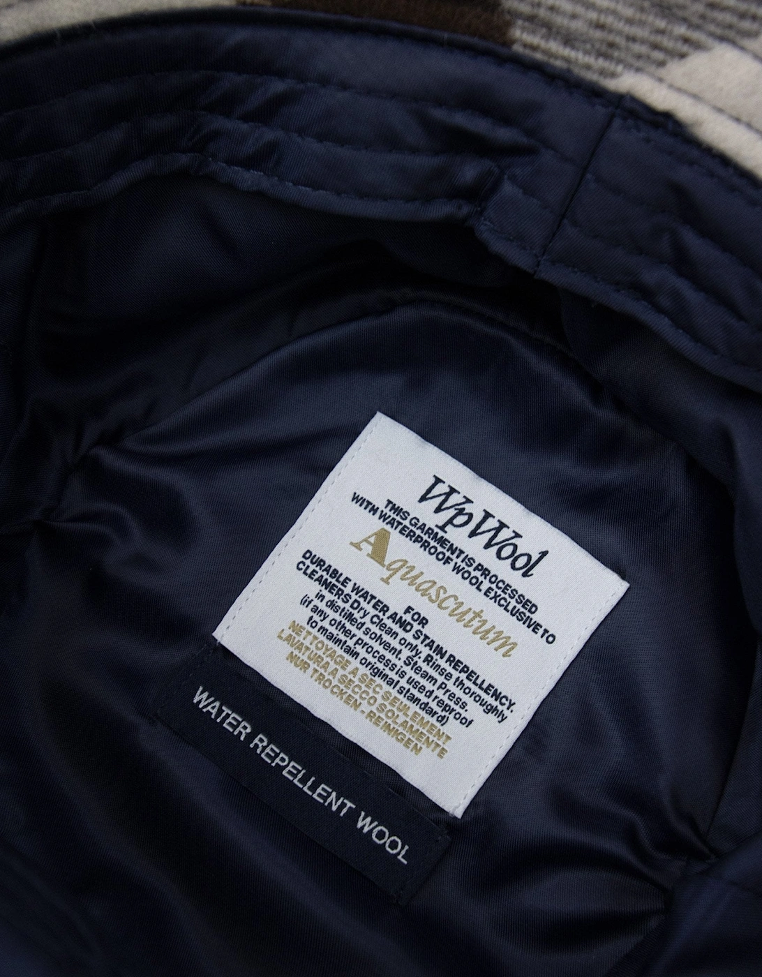Aquascutum Water Repellent Club Check Bucket Hat Macro Club Check 30