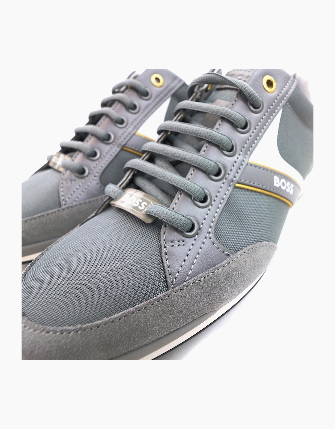 Hugo Boss Saturn Low Top Trainer Medium Grey