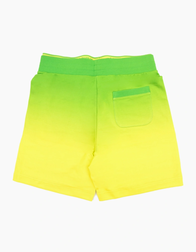 Moschino Underwear Waist Band Logo Bermuda Shorts Green/yellow