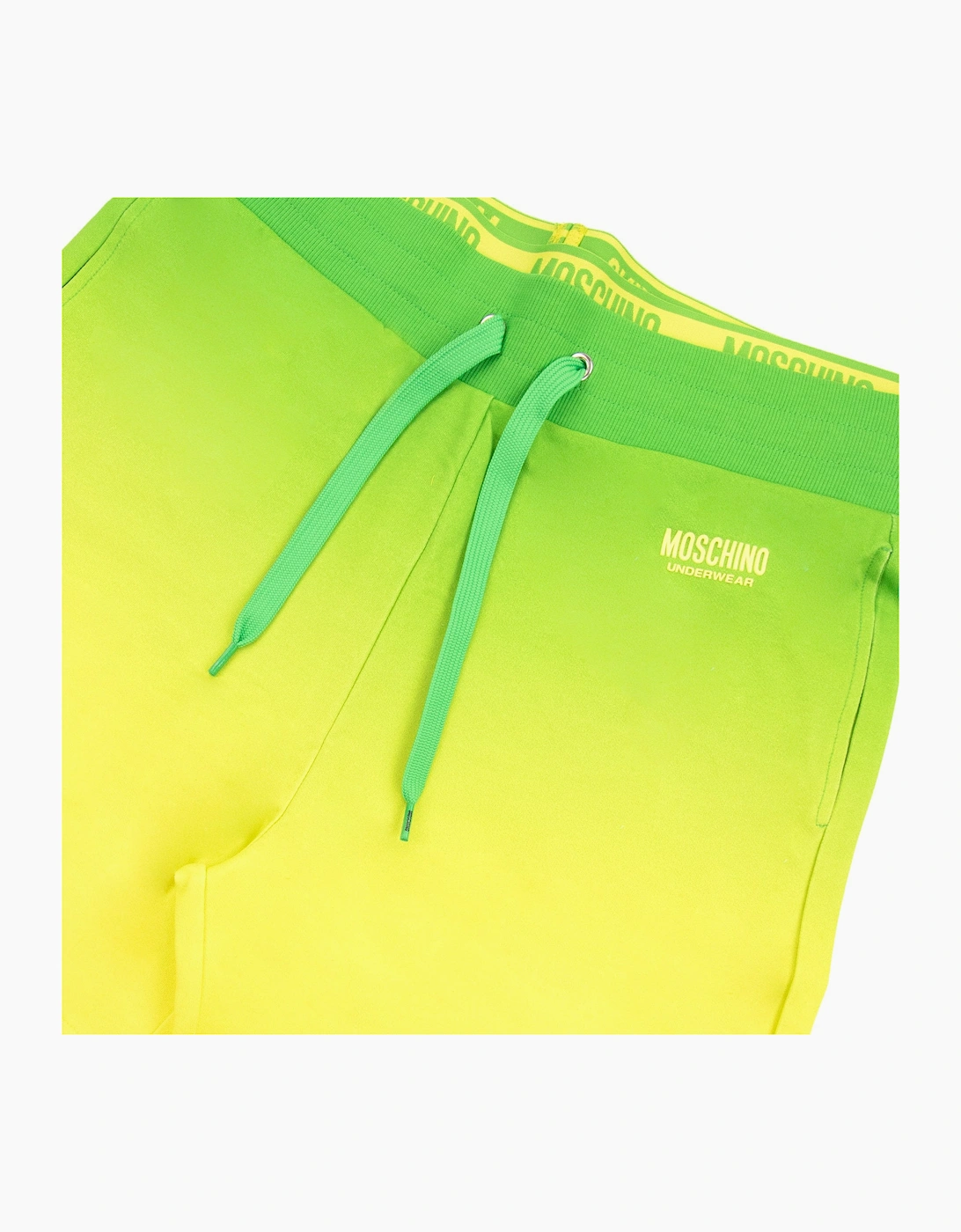 Moschino Underwear Waist Band Logo Bermuda Shorts Green/yellow