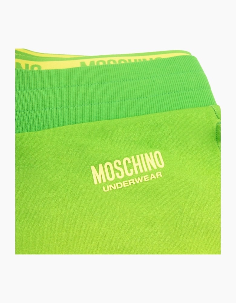 Moschino Underwear Waist Band Logo Bermuda Shorts Green/yellow