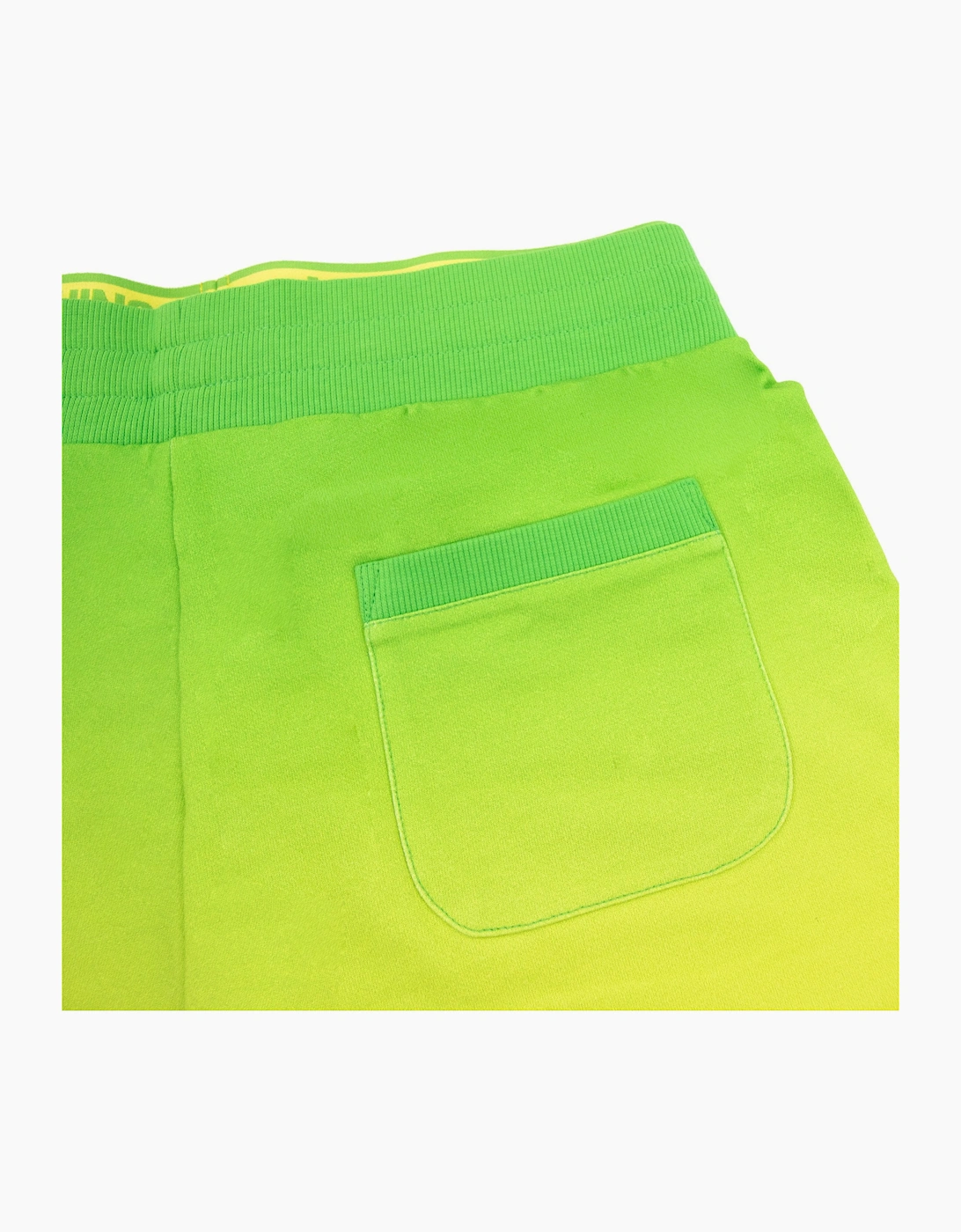 Moschino Underwear Waist Band Logo Bermuda Shorts Green/yellow