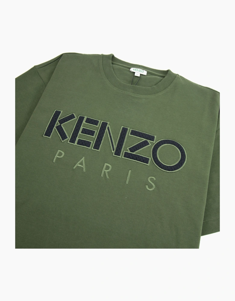 Kenzo Mesh Logo Heavyweight T-shirt Khaki