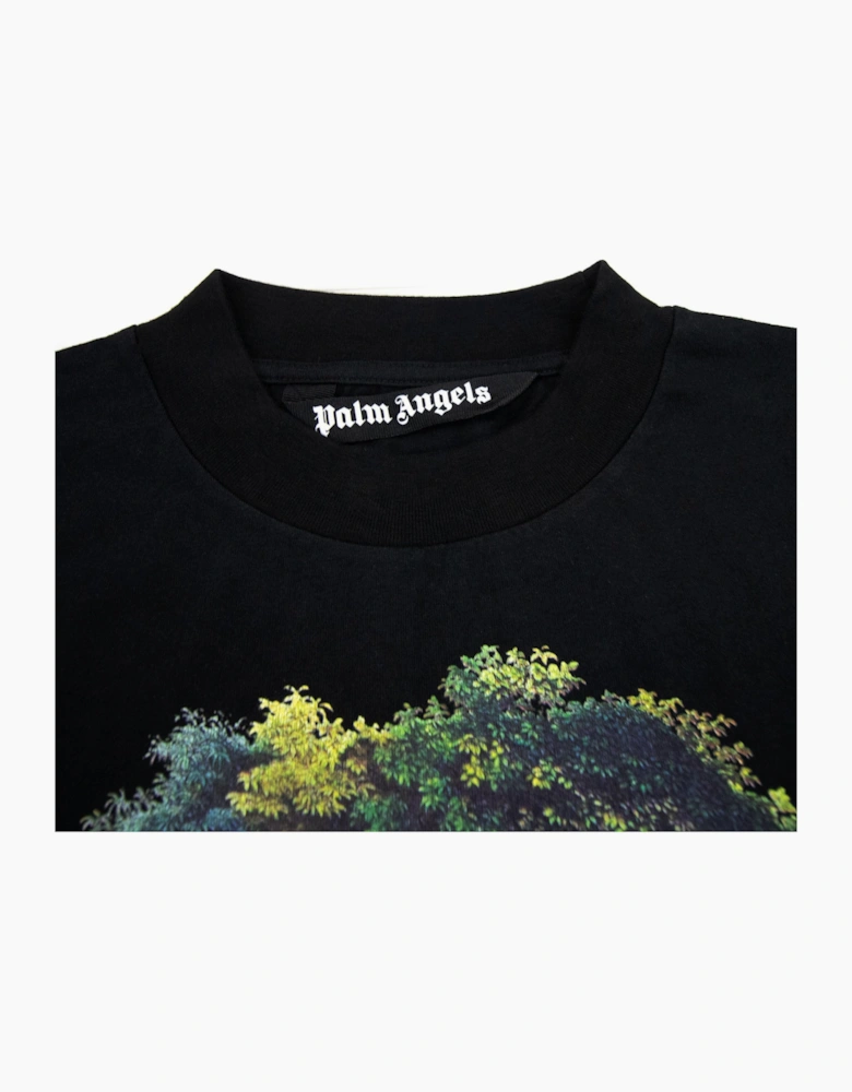 Palm Angels Hunting In The Forest T Shirt Black/light Blue
