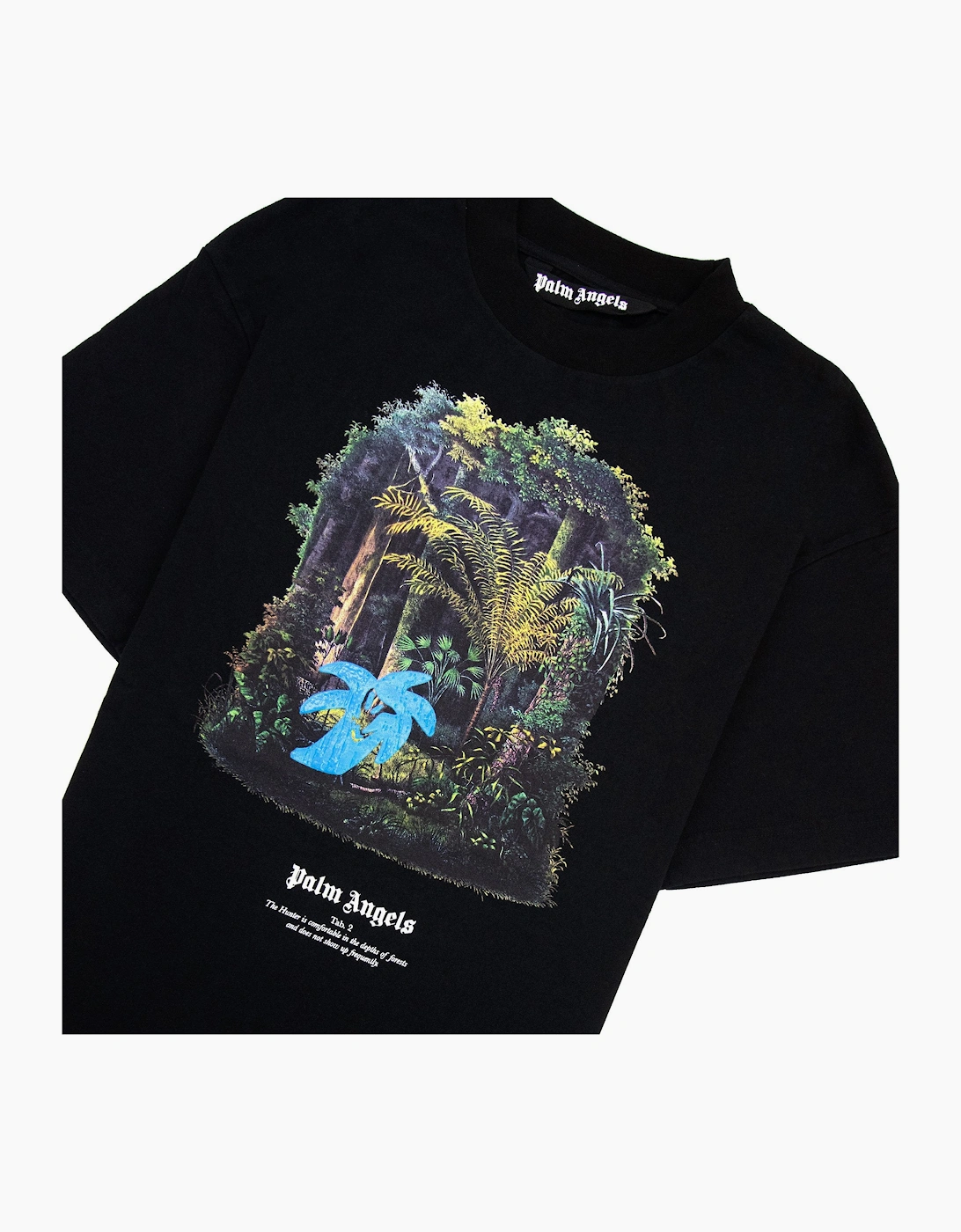 Palm Angels Hunting In The Forest T Shirt Black/light Blue