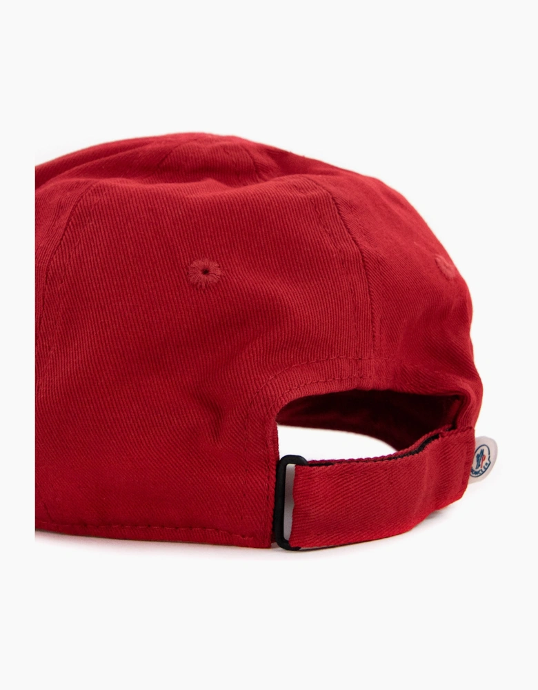 Moncler Junior Basic Logo Cap Red 455