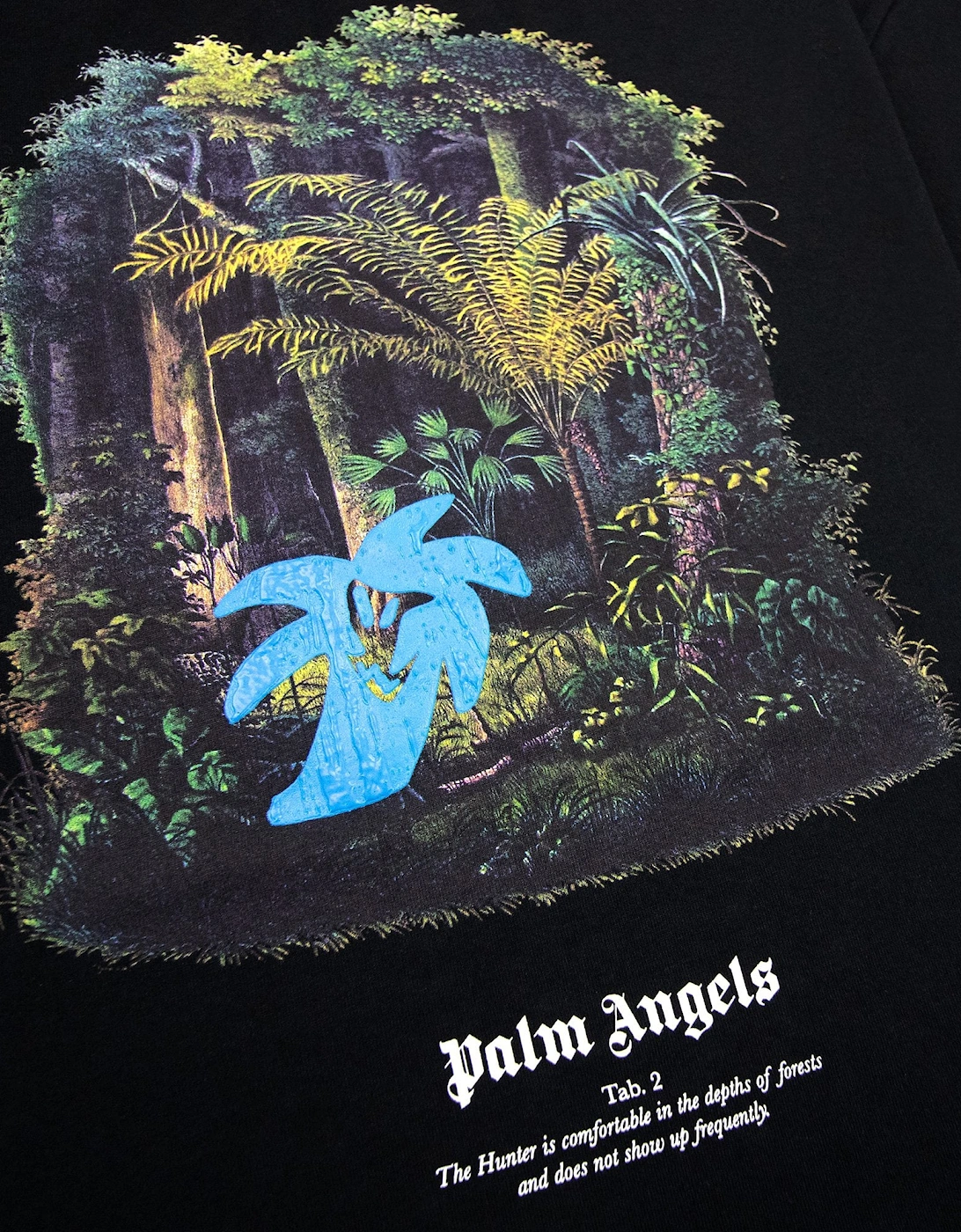 Palm Angels Hunting In The Forest T Shirt Black/light Blue
