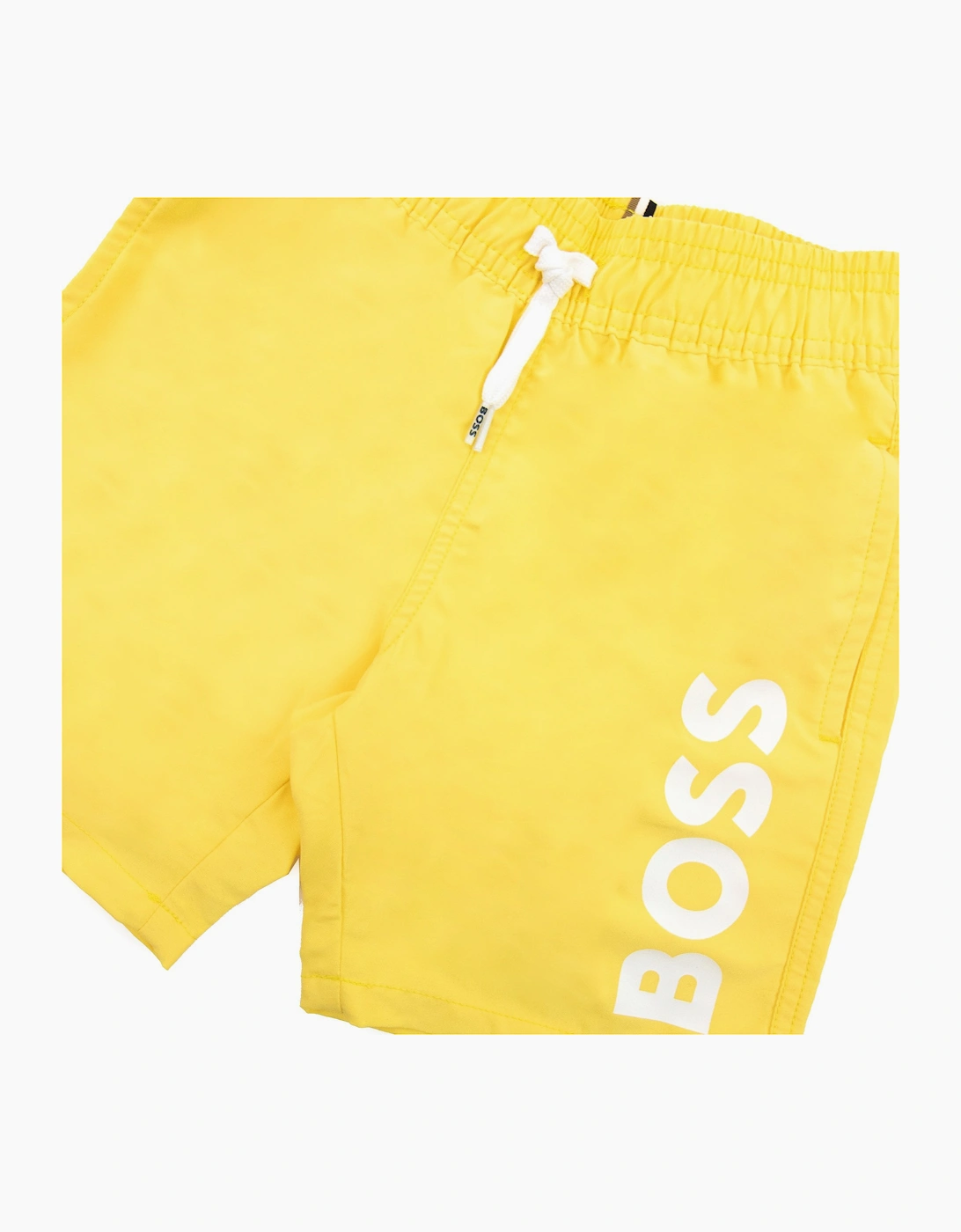 Hugo Boss Kids Infant Logo Swim Shorts Yellow 528