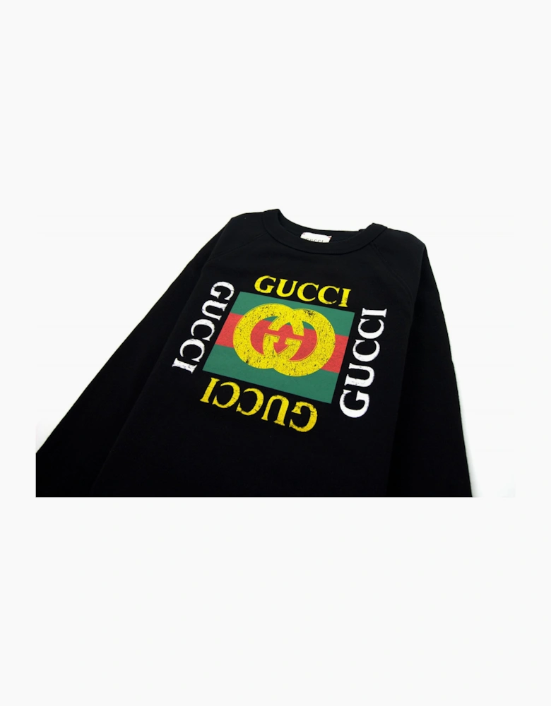 Gucci Junior Gucci Logo Sweatshirt Black 1060