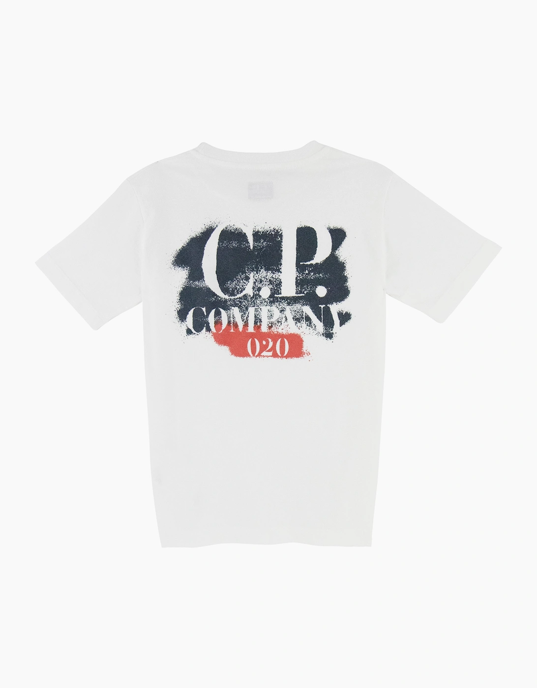 C.P. Company Undersixteen Spray Logo T Shirt White 103