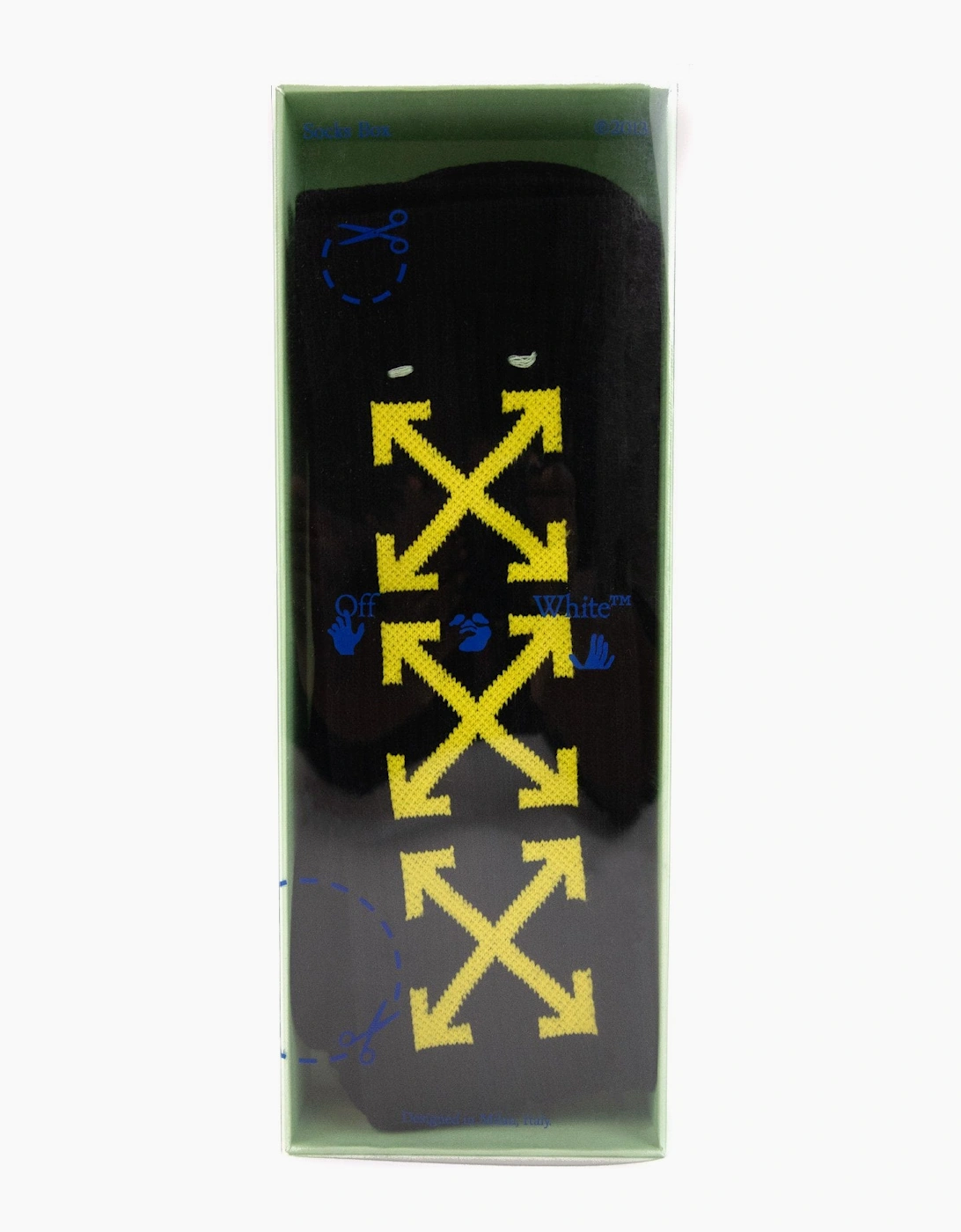 Off White Off-white Arrow Medium Bookish Socks Black/yellow