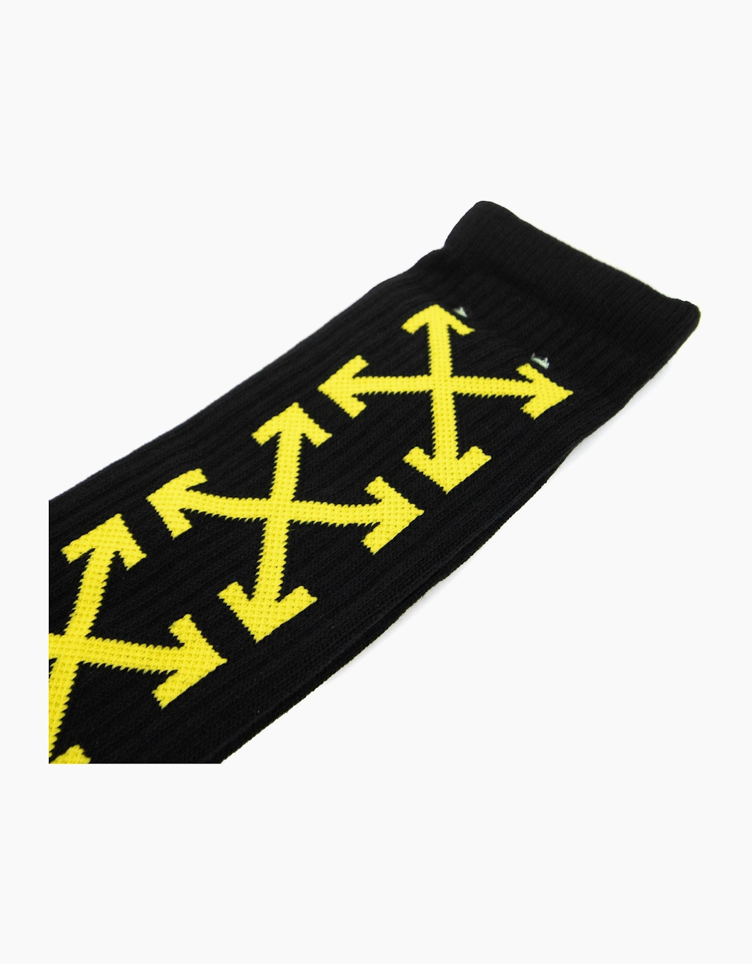 Off White Off-white Arrow Medium Bookish Socks Black/yellow
