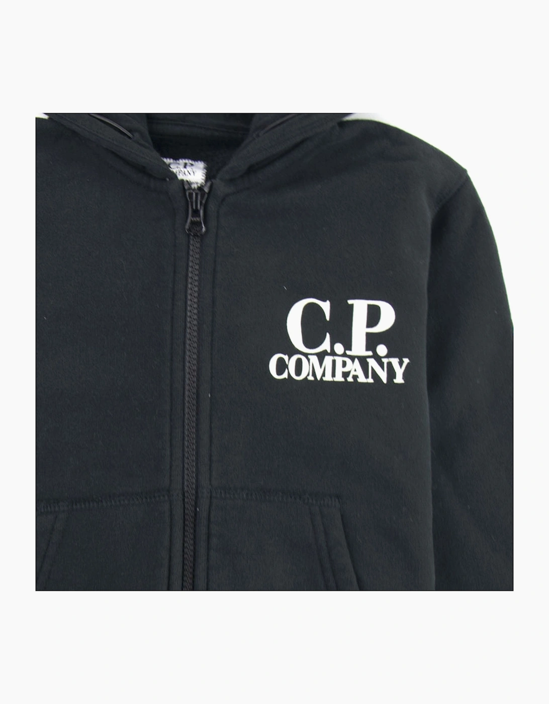 Cp Company Undersixteen Basic Fleece Goggle Hooded Sweatshirt Black 999
