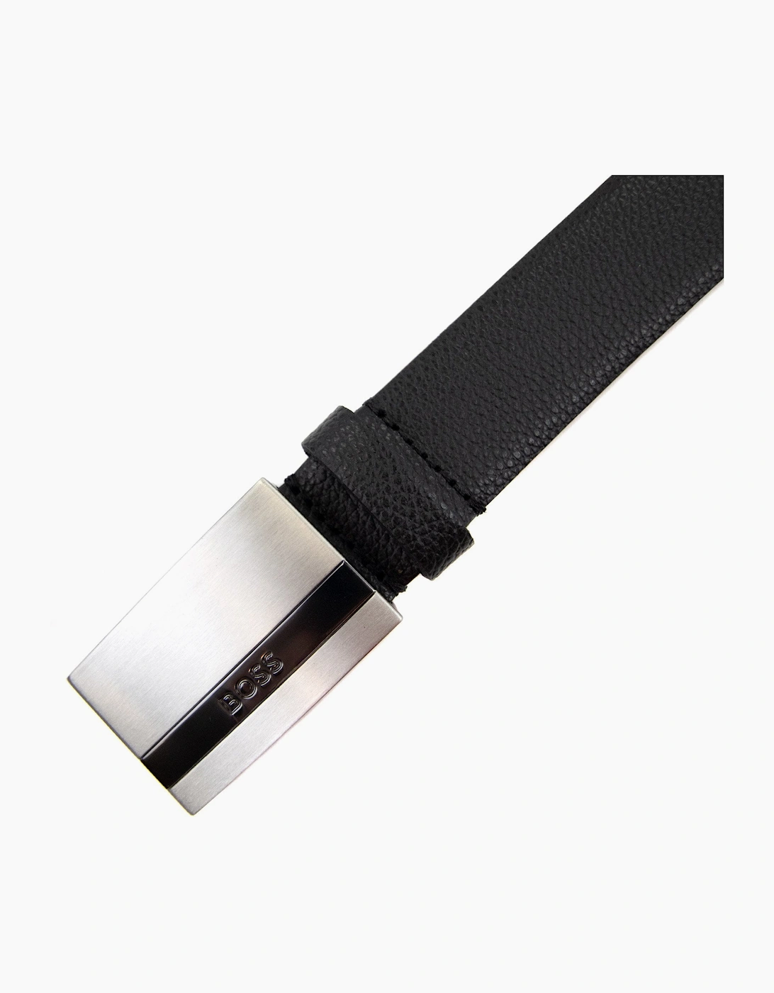 Hugo Boss Baxton Engraved Plaque Buckle Black 001