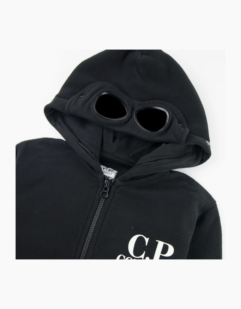 Cp Company Undersixteen Basic Fleece Goggle Hooded Sweatshirt Black 999