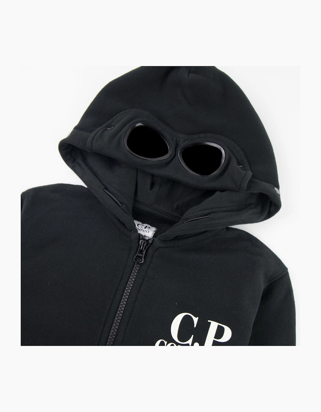 Cp Company Undersixteen Basic Fleece Goggle Hooded Sweatshirt Black 999