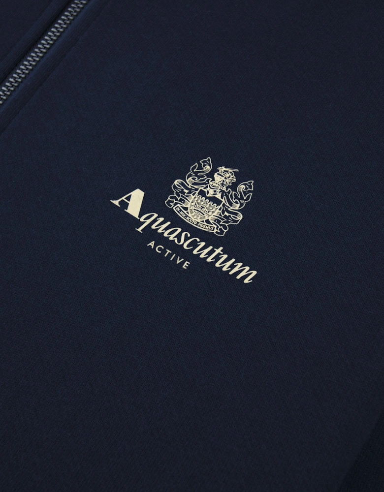 Aquascutum Cc Shoulder 1/4 Zip Sweatshirt Navy 11
