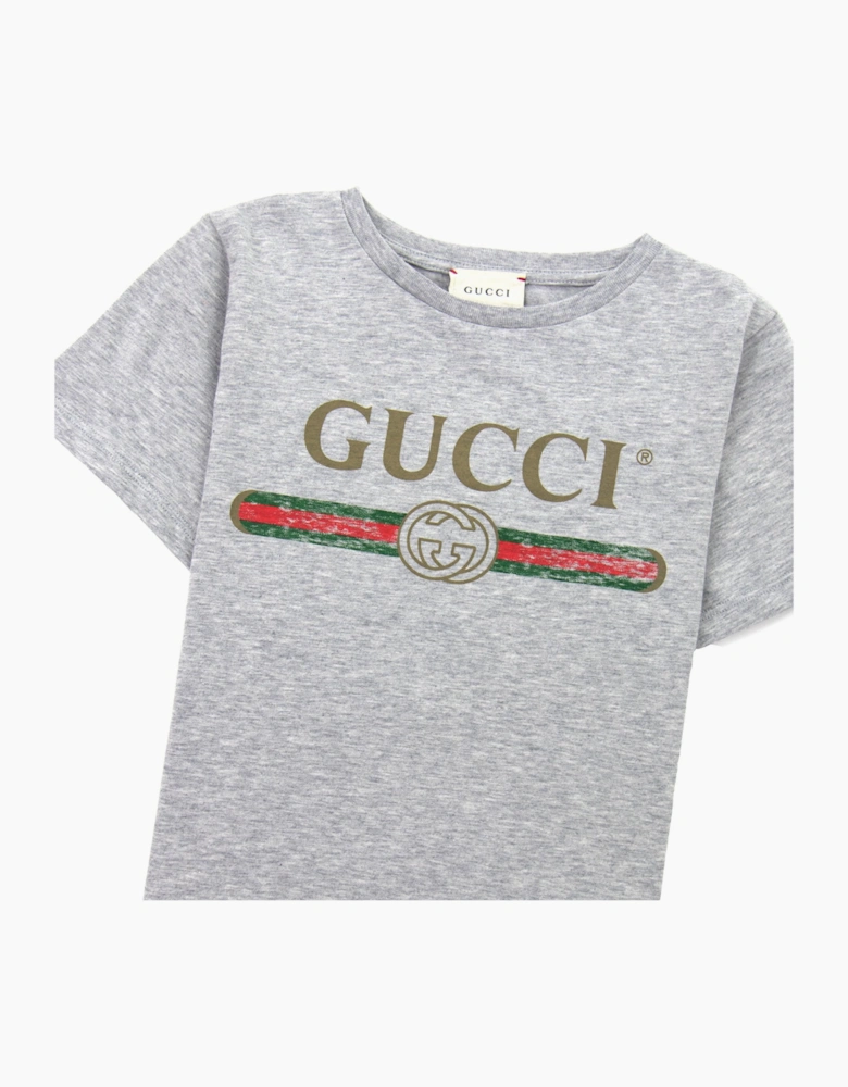 Gucci Junior Logo T-shirt 1676 Grey