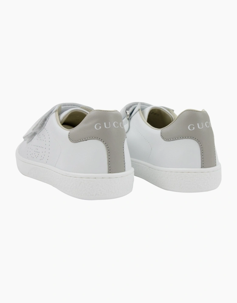 Gucci Junior New Ace Leather Trainers White 9060