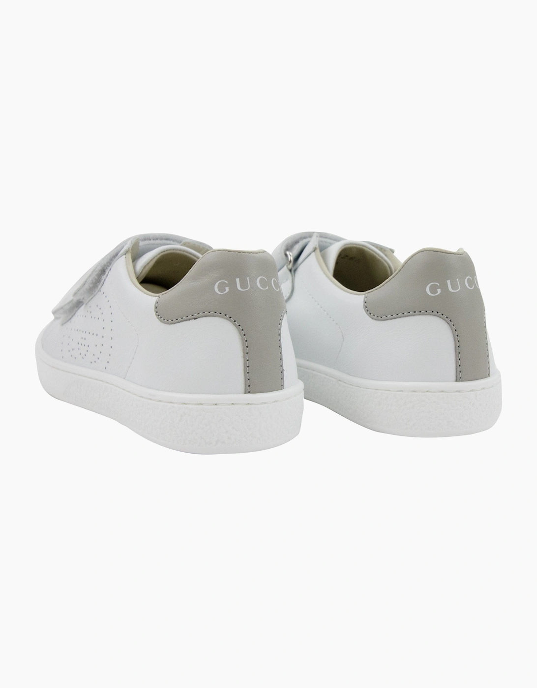 Gucci Junior New Ace Leather Trainers White 9060