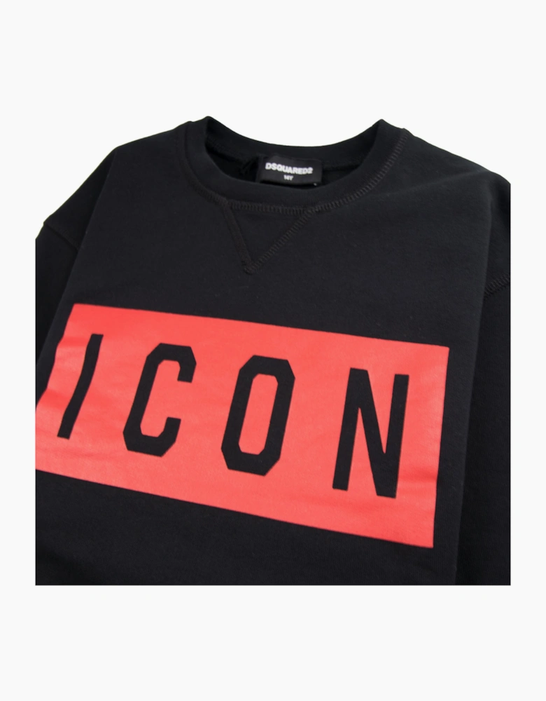 Dsquared2 Kids Icon Sweatshirt Black/Red