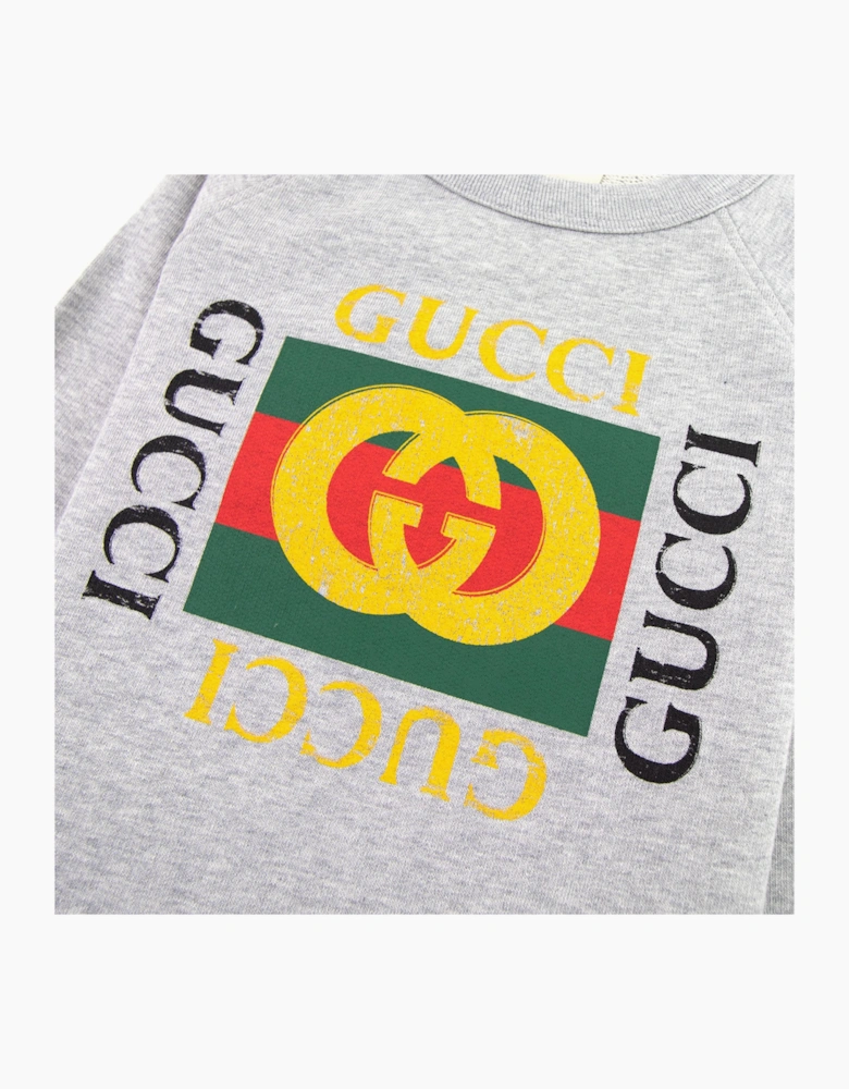 Gucci Junior Gucci Logo Sweatshirt Grey 1676