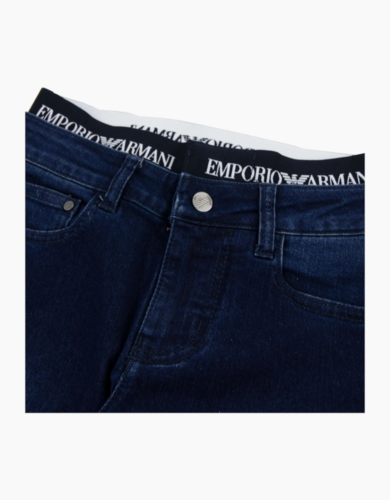 Emporio Armani Jnr J17 Logo Insert Jeans 0941 Denim Blue