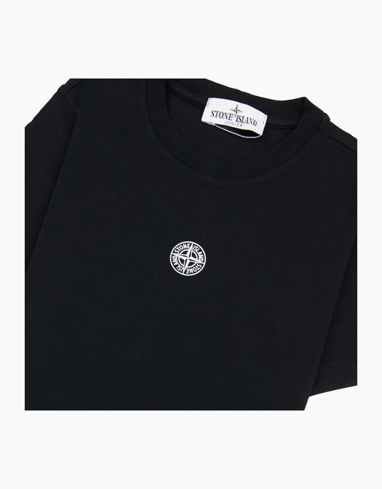 Stone Island Junior 21071 30/1 Starfish Two Print T Shirt Black V0029