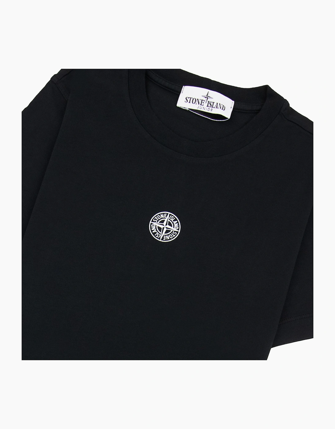 Stone Island Junior 21071 30/1 Starfish Two Print T Shirt Black V0029
