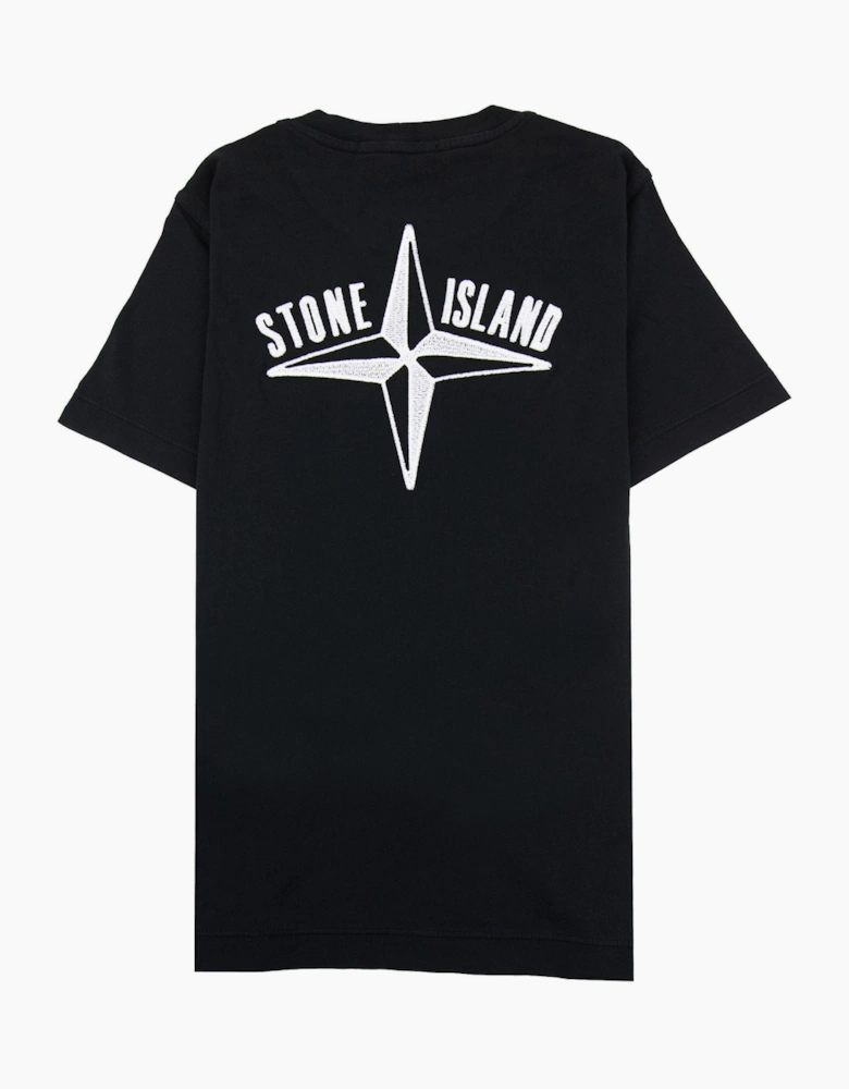 Stone Island Junior 21071 30/1 Starfish Two Print T Shirt Black V0029
