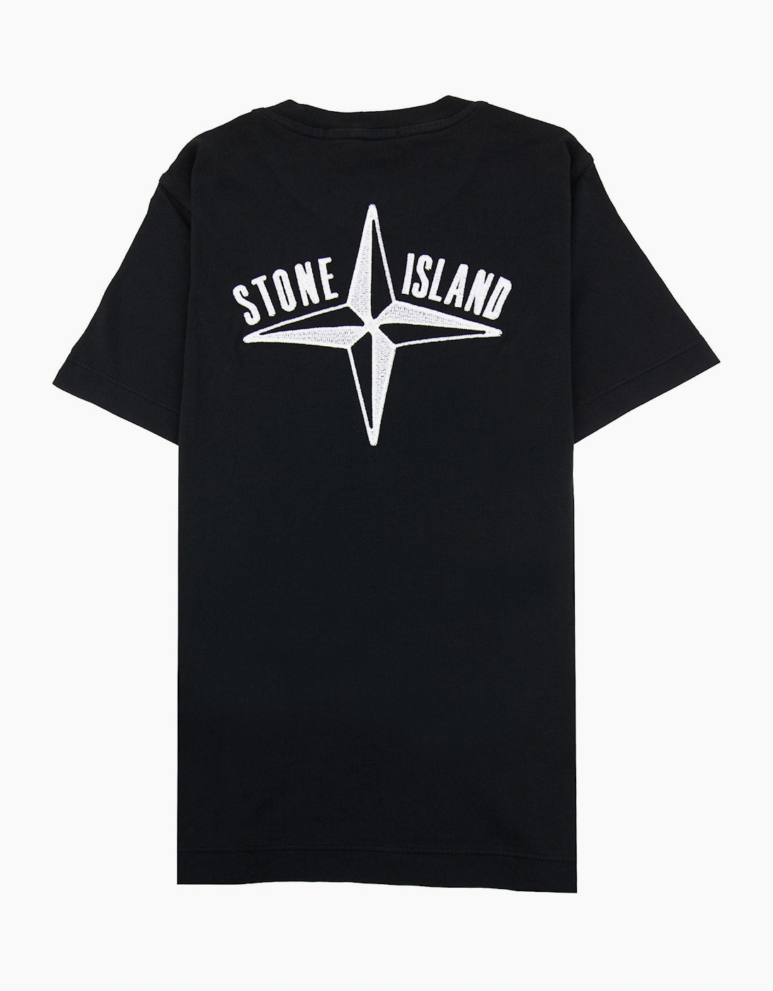 Stone Island Junior 21071 30/1 Starfish Two Print T Shirt Black V0029