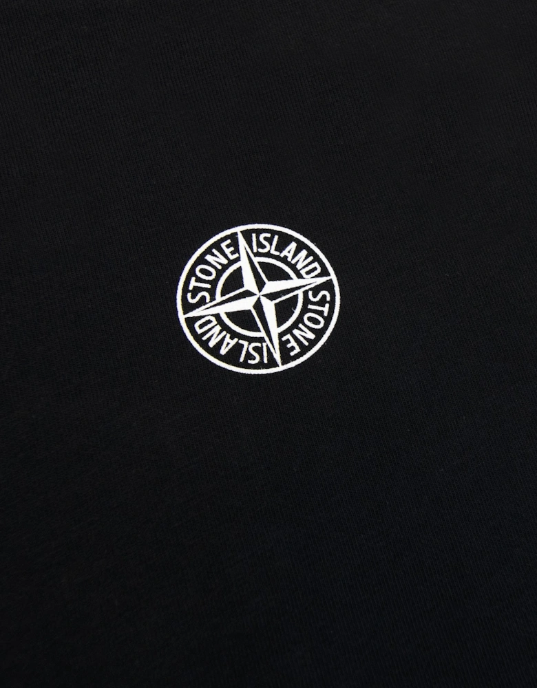 Stone Island Junior 21071 30/1 Starfish Two Print T Shirt Black V0029